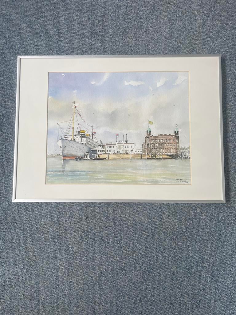 Schilderij ss roterdam, Ophalen of Verzenden