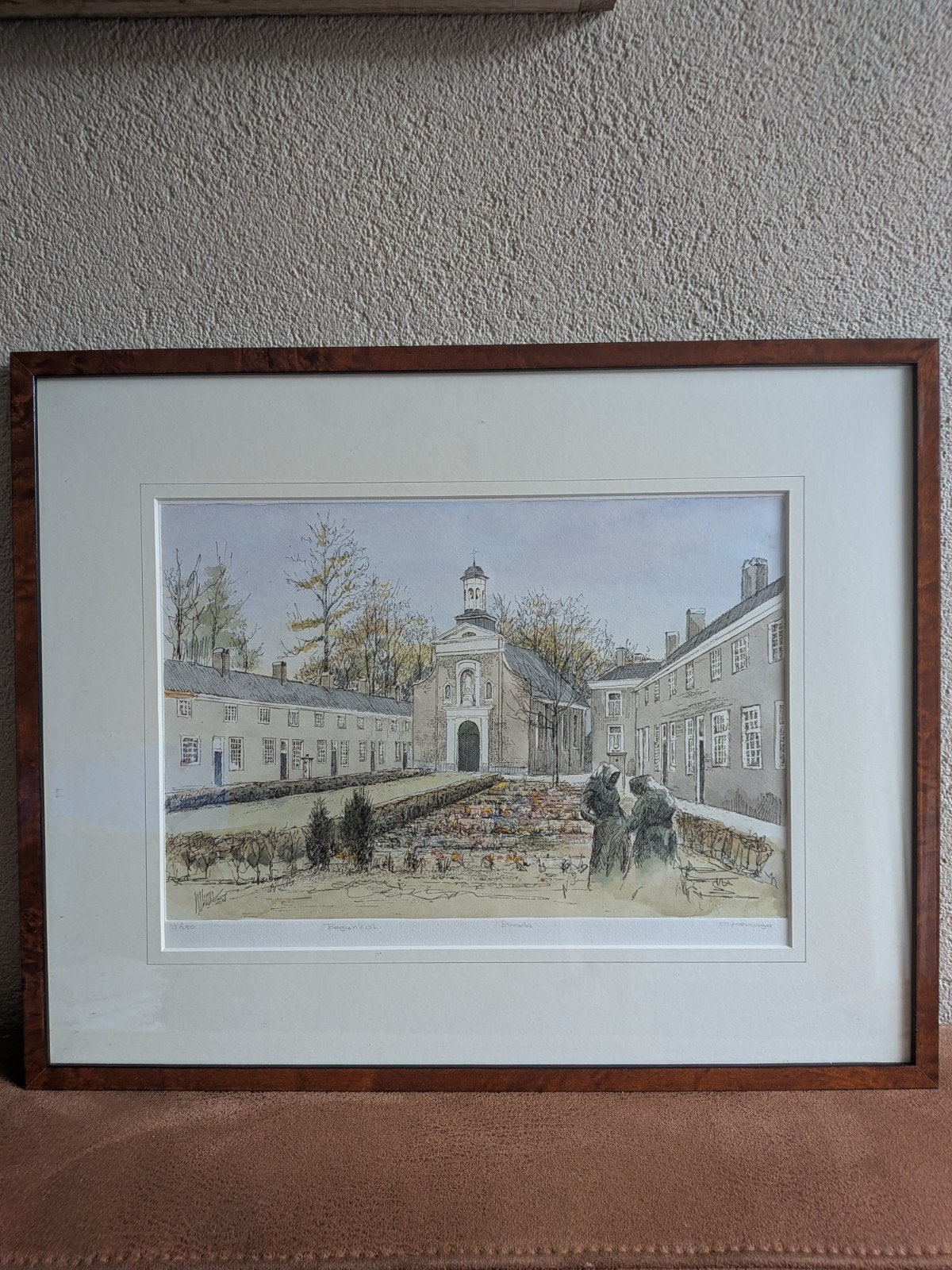 Originele ets 'Begijnhof Breda' – Albertus Wieringa, Ophalen, Ets