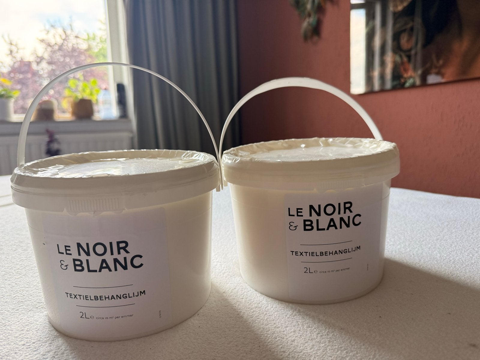 Le Noir & Blanc Textielbehanglijm - 2 liter x3, Ophalen, Wit, Nieuw, Verf