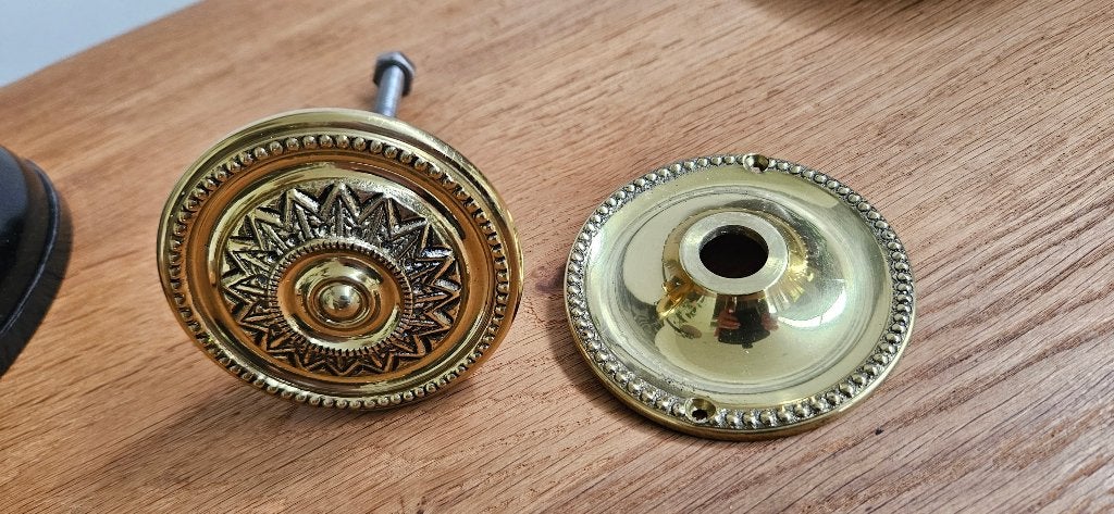 Zware Massief koperen deurknop voordeur knop, Ophalen of Verzenden