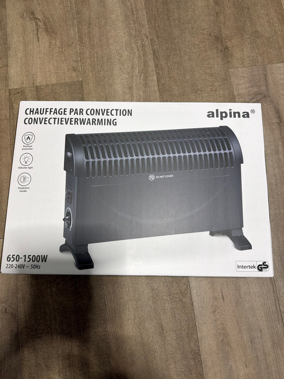 Alpina Convectorkachel 650-1500W met oververhittingsbeveilig, Minder dan 30 cm, Ophalen of Verzenden, 60 tot 150 cm, 800 watt of meer