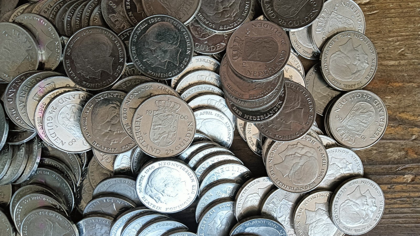 160 nikkelen rijksdaalders 1989 dubbele kop slechts 40 euro, Ophalen of Verzenden, Nederland, Munten