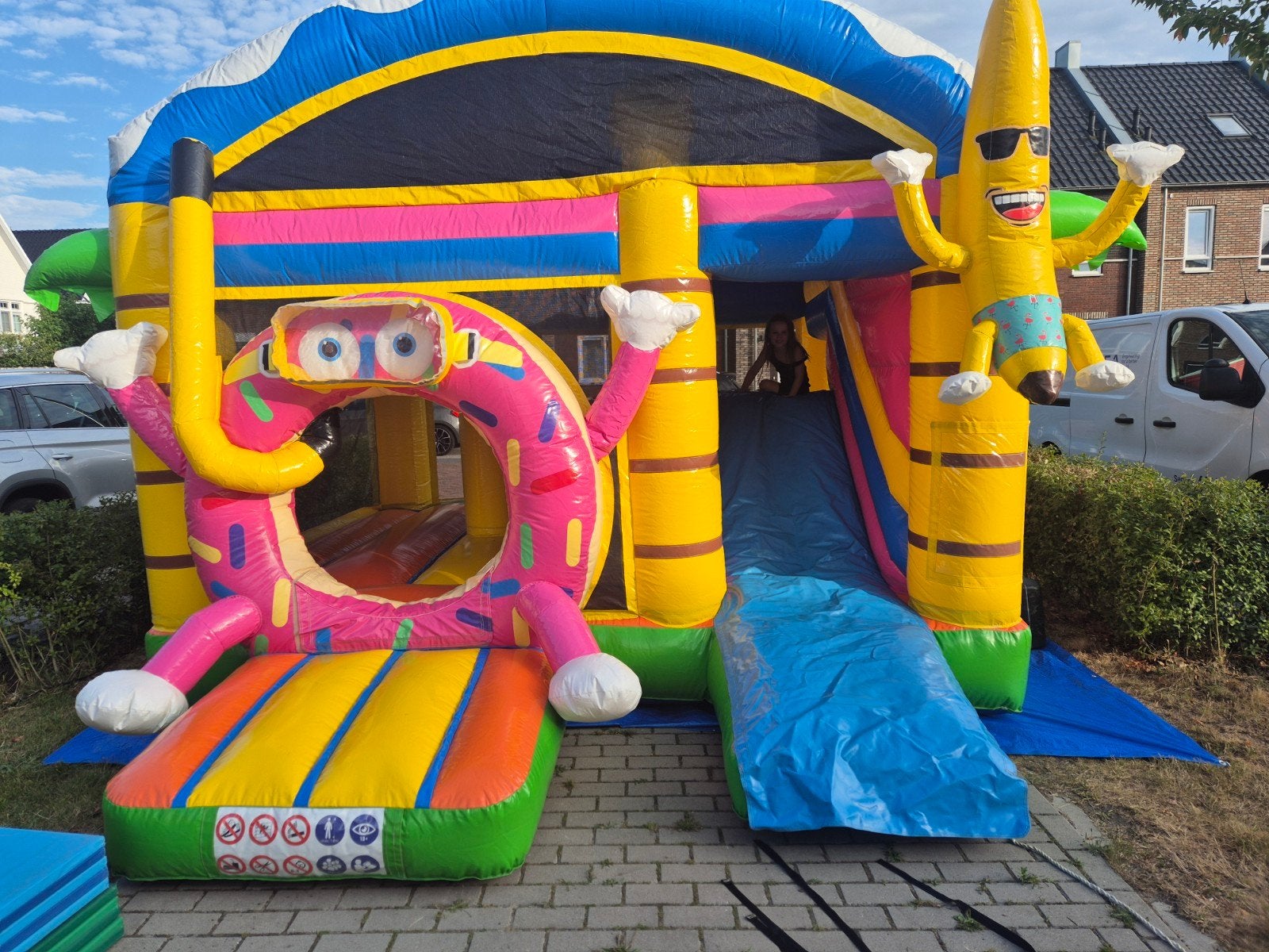 Summer Party Springkussen huren incl. bezorging— Springkamp, Ophalen, Zo goed als nieuw, Overige