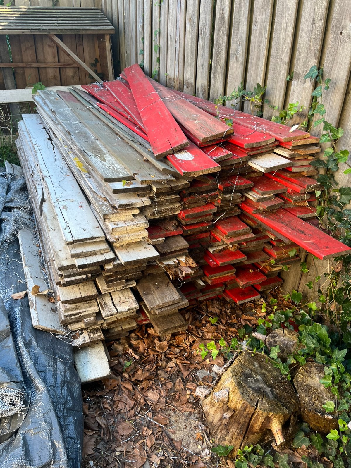 Grote partij sloophout, Ophalen, Gebruikt, 25 tot 50 mm, 200 tot 250 cm