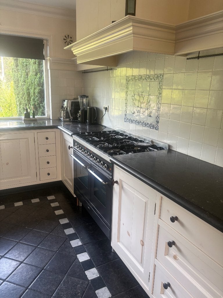 Prachtige landelijke keuken, Ophalen, Gebruikt, Wit, Hoekkeuken