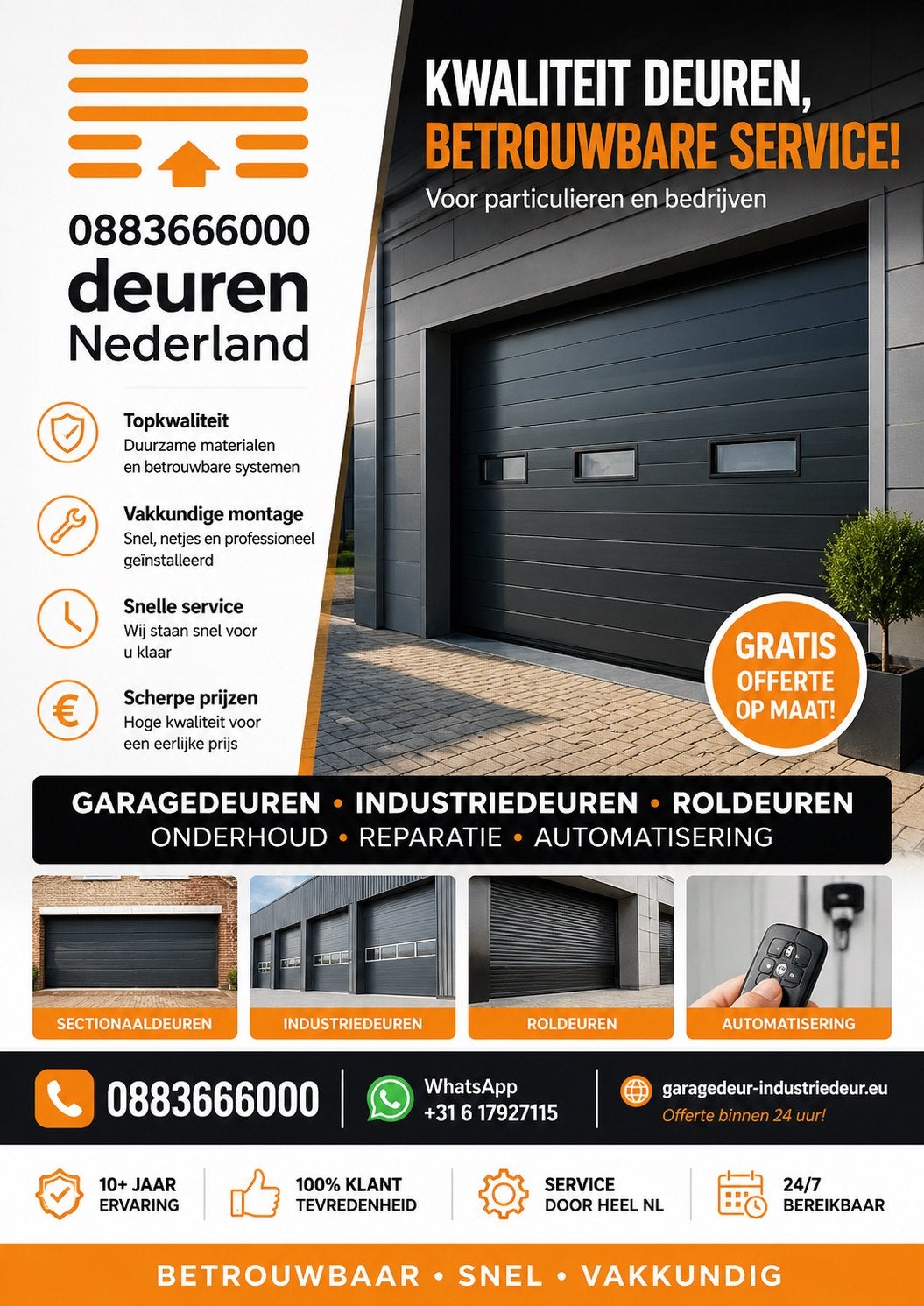 Alpha deuren, Novoferm, Hormann, Multi deur, Matex, deuren, Garagedeur, Ophalen of Verzenden, Zo goed als nieuw, 120 cm of meer