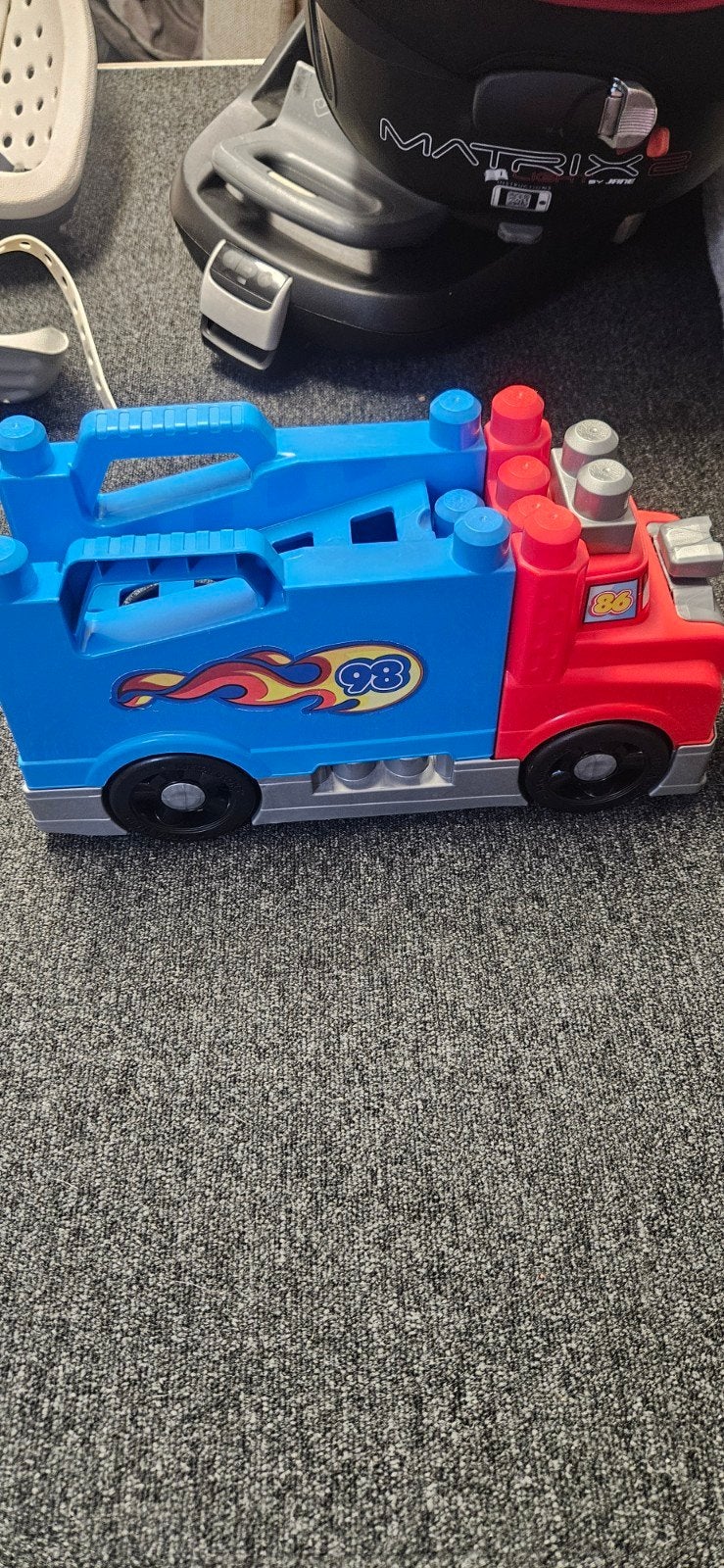 Megabloks vrachtwagen met bouwblokken, Kinderen en Baby's, Ophalen of Verzenden, Gebruikt, Megabloks
