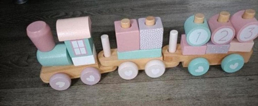 🚂👶little dutch blokkentrein👶🚂, Kinderen en Baby's, Speelgoed | Houten speelgoed, Verzenden, Gebruikt