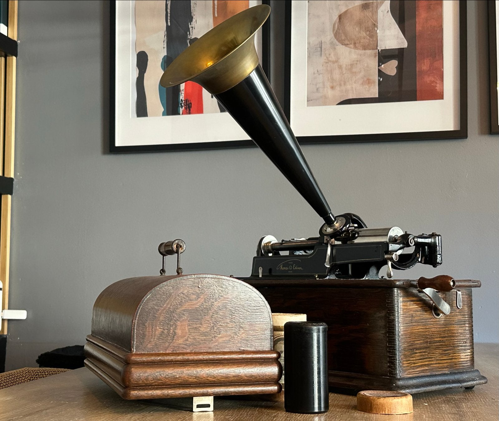 Edison Home Phonograph Model B uit 1906, Ophalen of Verzenden