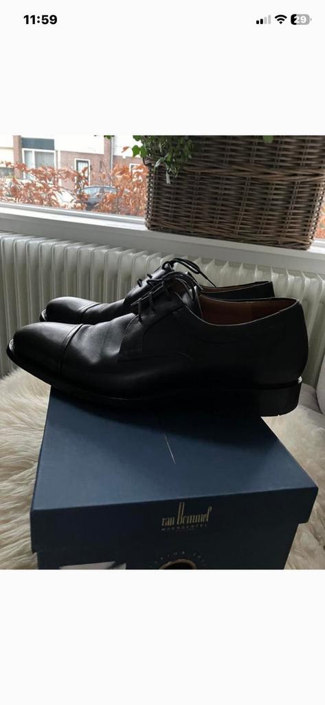 Floris Van Bommel heren schoenen maat 7 H, Ophalen of Verzenden, Zo goed als nieuw, Zwart, Veterschoenen