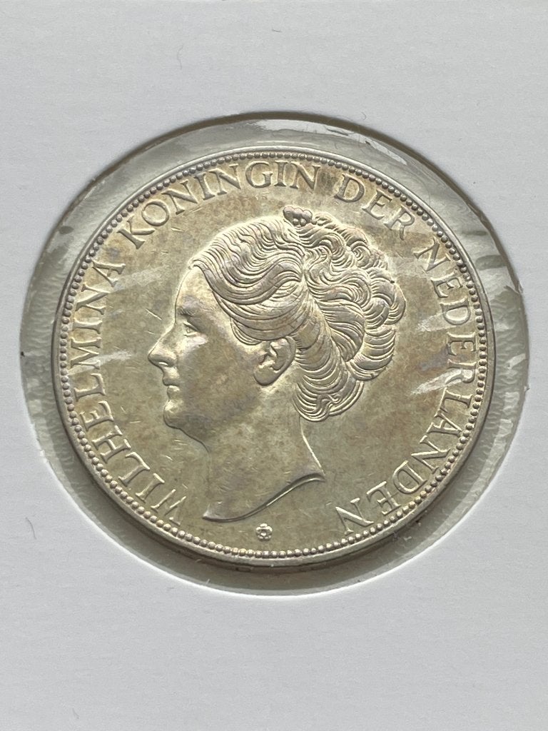 rijksdaalder 1938 Grof haar, Verzenden, Koningin Wilhelmina, 2½ gulden, Zilver