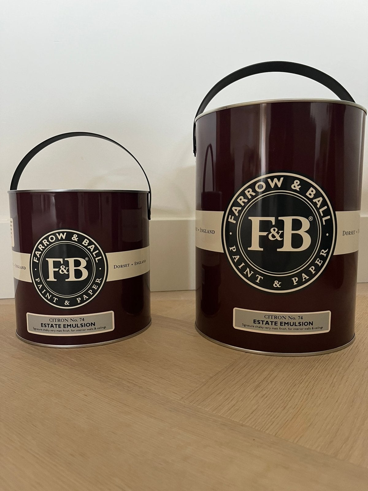 Farrow & Ball - Citron 74 - 7.5L - Estate Emulsion - korting, 5 tot 10 liter, Geel, Nieuw, Ophalen of Verzenden