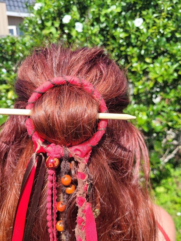 Rood-bruine dreadring / haarspeld / haarversiering, Haarspeld, ., Nieuw, Ophalen of Verzenden