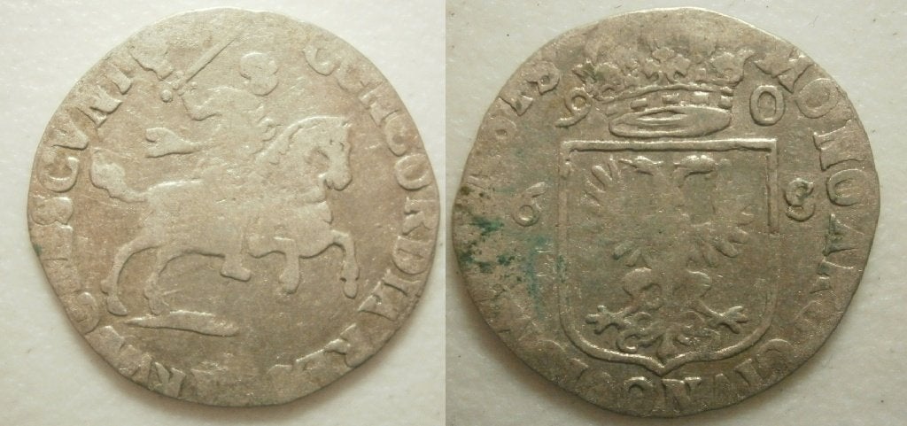 Nijmegen Rijderschelling 1690, Postzegels en Munten, Munten | Nederland, Vóór koninkrijk, Zilver, 25 cent, Ophalen of Verzenden