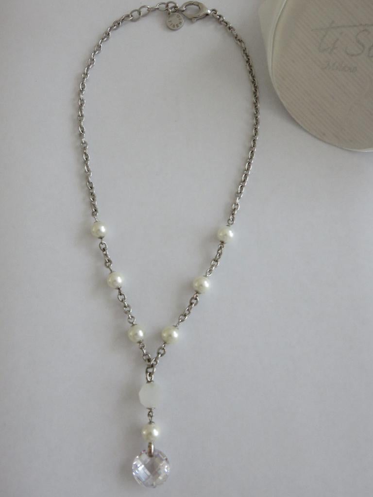 Ti sento ketting nieuw ! Nieuwprijs €99,90, Sieraden, Tassen en Uiterlijk, Kettingen, Wit, Nieuw, Ophalen of Verzenden, Steen of Mineraal
