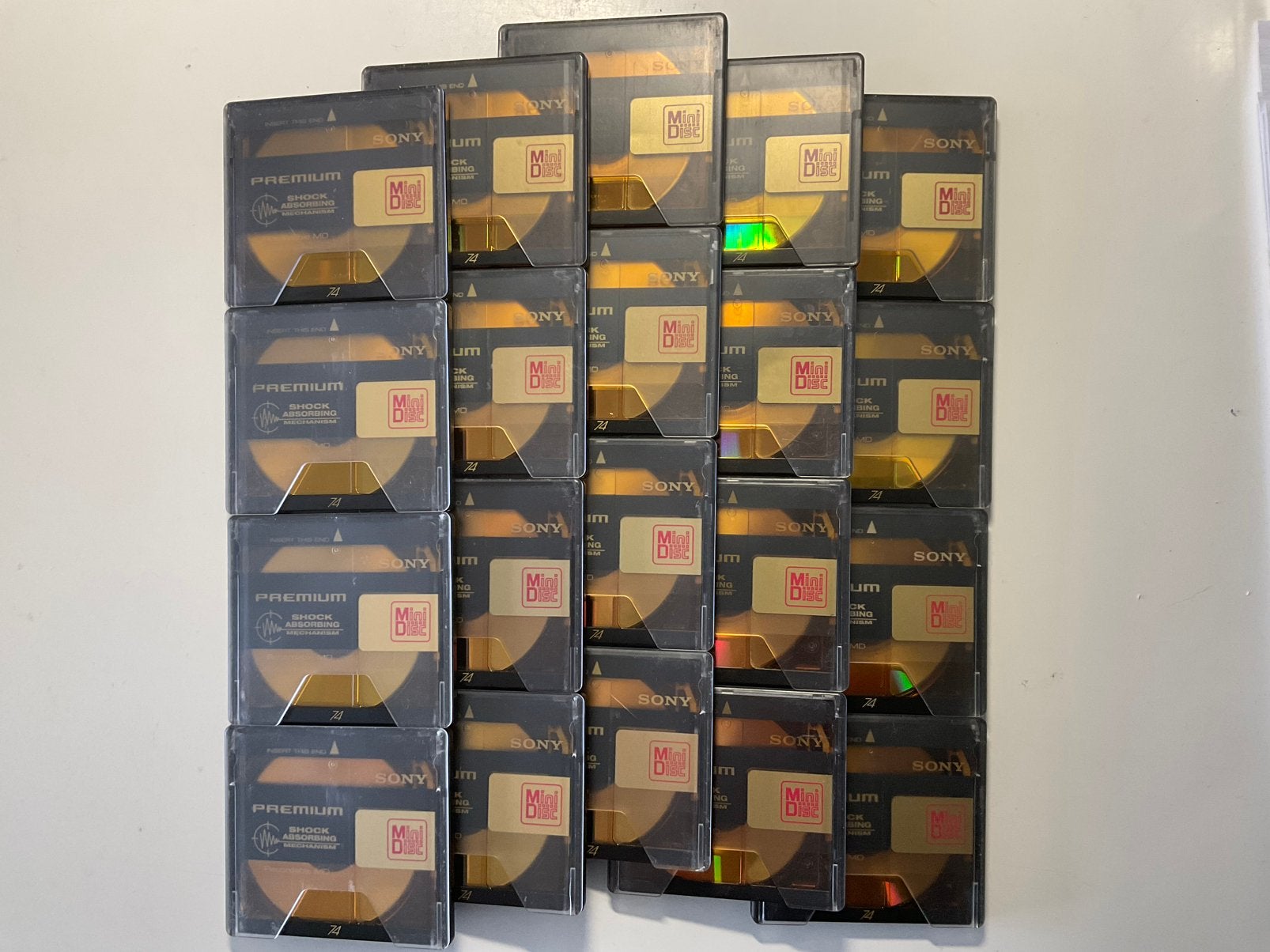 Minidisc’s. SONY PREMIUM GOLD  20x als nieuw 74 minuten, Ophalen of Verzenden