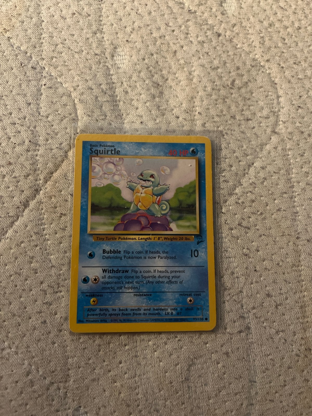 Squirtle Base Set 2 Pokémon Kaart (Vintage), Ophalen of Verzenden, Zo goed als nieuw, Losse kaart