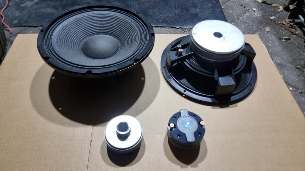 12 & 1 inch speakers t.b.v. vervanging of zelfbouw, Audio, Tv en Foto, Luidsprekers, Ophalen of Verzenden, Minder dan 60 watt