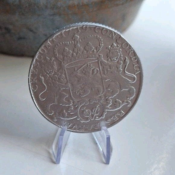 Zilveren Dukaton 1761 Utrecht VOC - Ridder te paard, Vóór koninkrijk, Zilver, Losse munt, Overige waardes