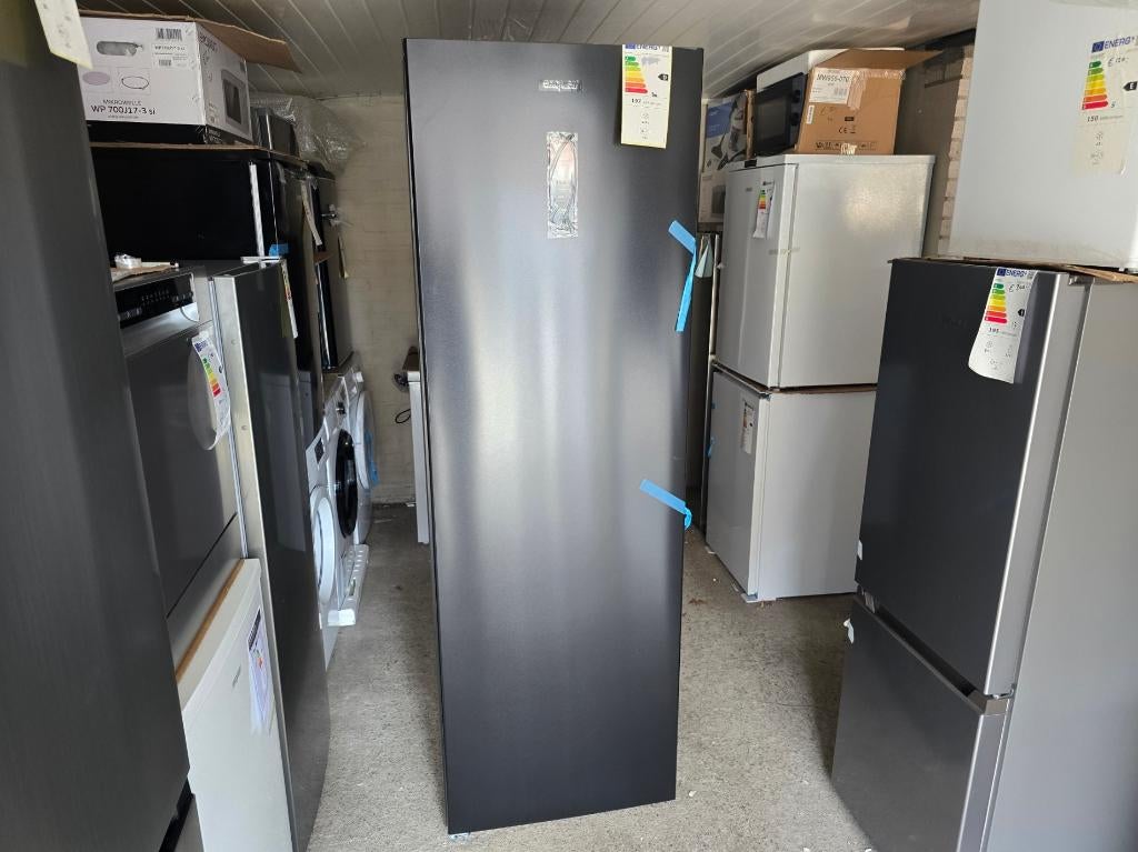 Nieuwe grote antraciet rvs no frost vrieskast 185x60 cm, Vrieskast, Nieuw, Energieklasse A of zuiniger, 160 cm of meer