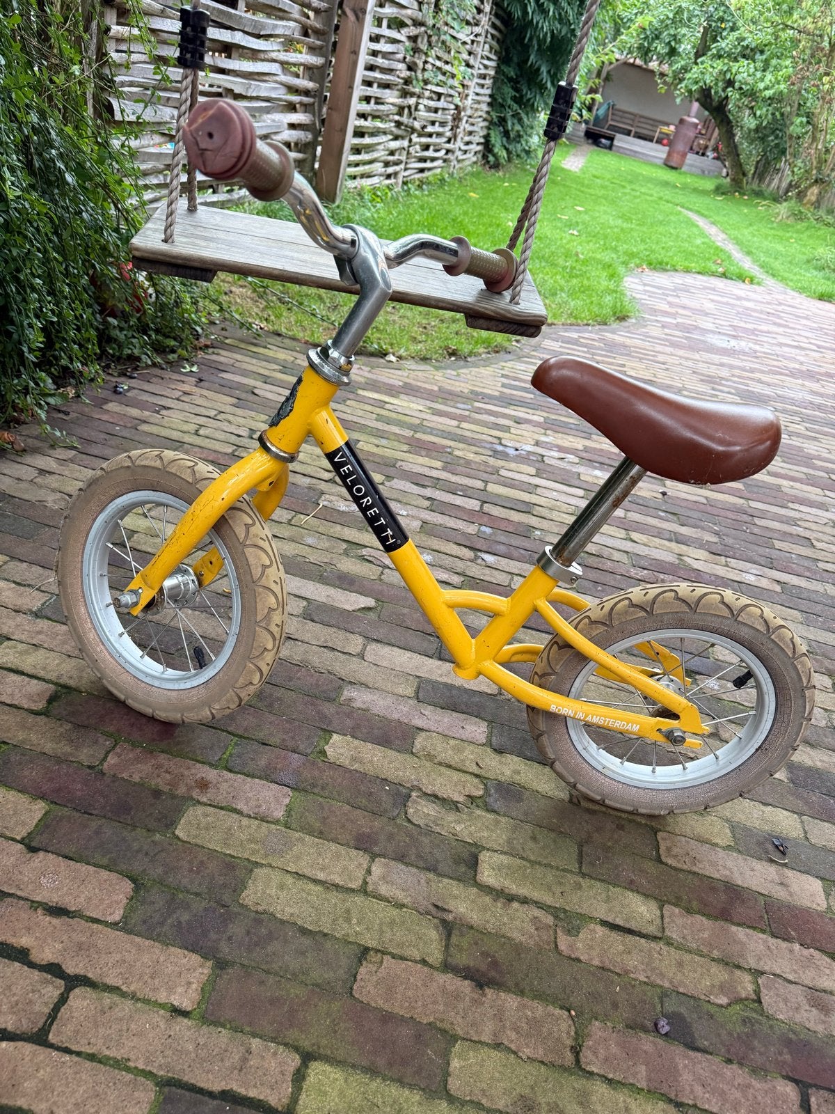 Veloretti loopfiets geel - Born in Amsterdam, Ophalen, Gebruikt, Loopfiets