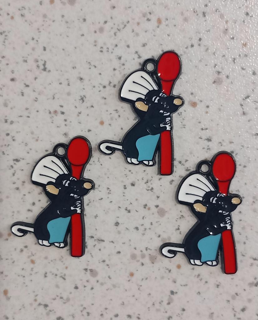 Ratatouille Metalen bedel, Hobby en Vrije tijd, Kralen en Sieraden maken, Ophalen of Verzenden, Nieuw, Bedel