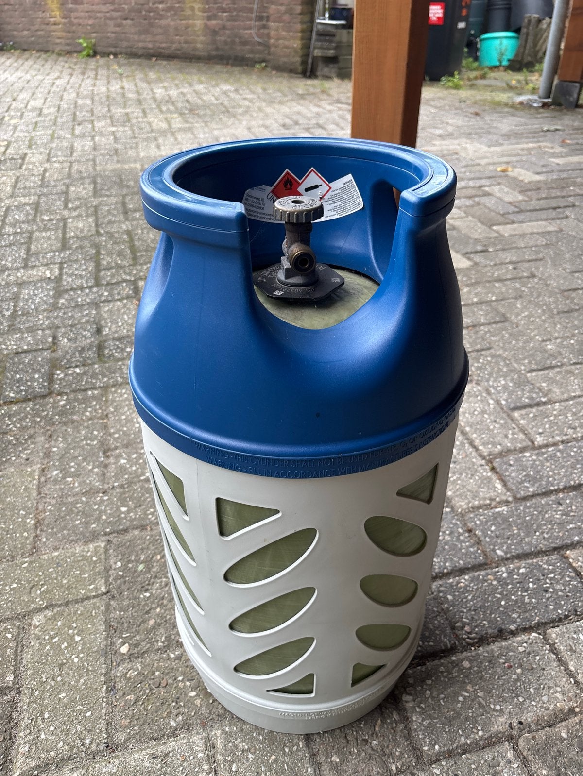 gasfles voor propaan/butaan - lichtgewicht, Ophalen, Gebruikt