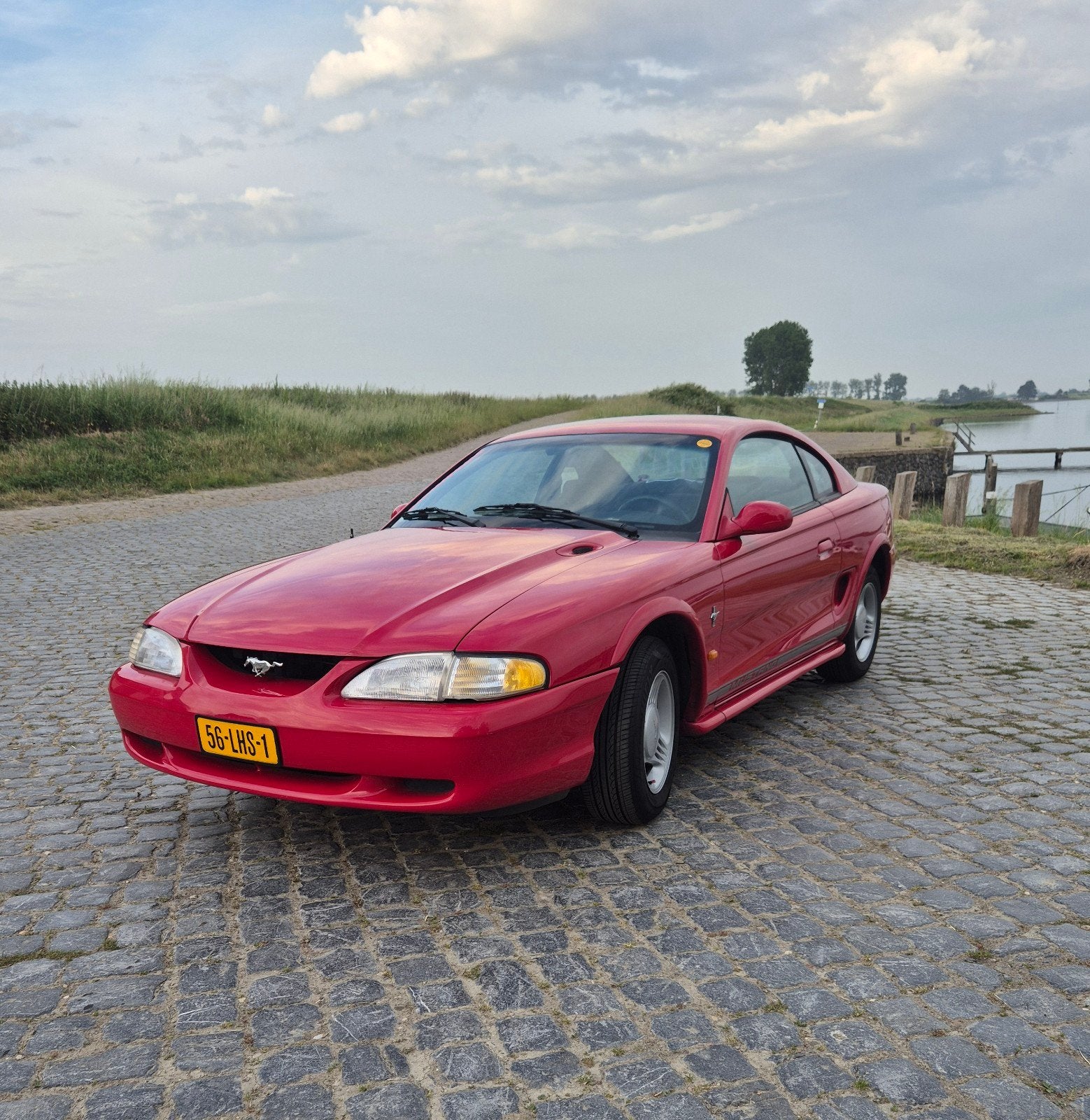 Ford Mustang 1995 Rood, Automaat, Zwart, Mustang, 6 cilinders