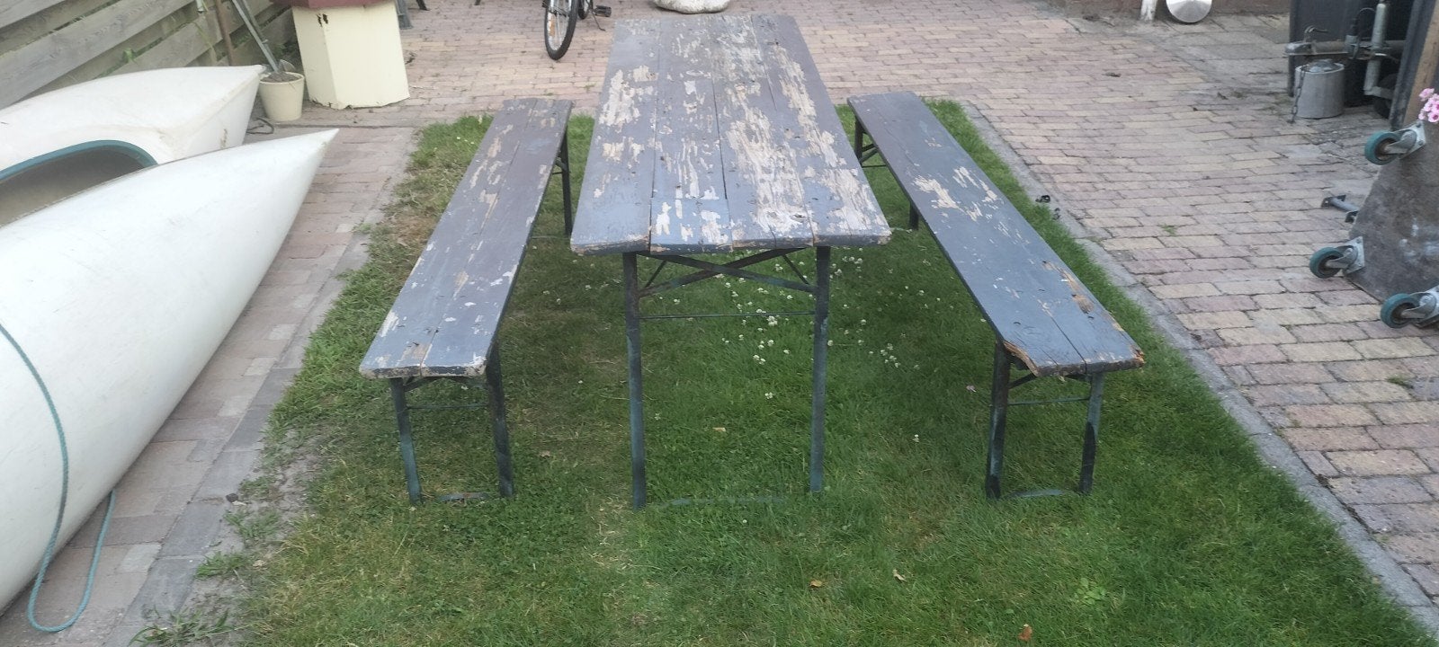 Robuuste inklapbare biertafel met banken, Tuin en Terras, Picknicktafels, Ophalen of Verzenden