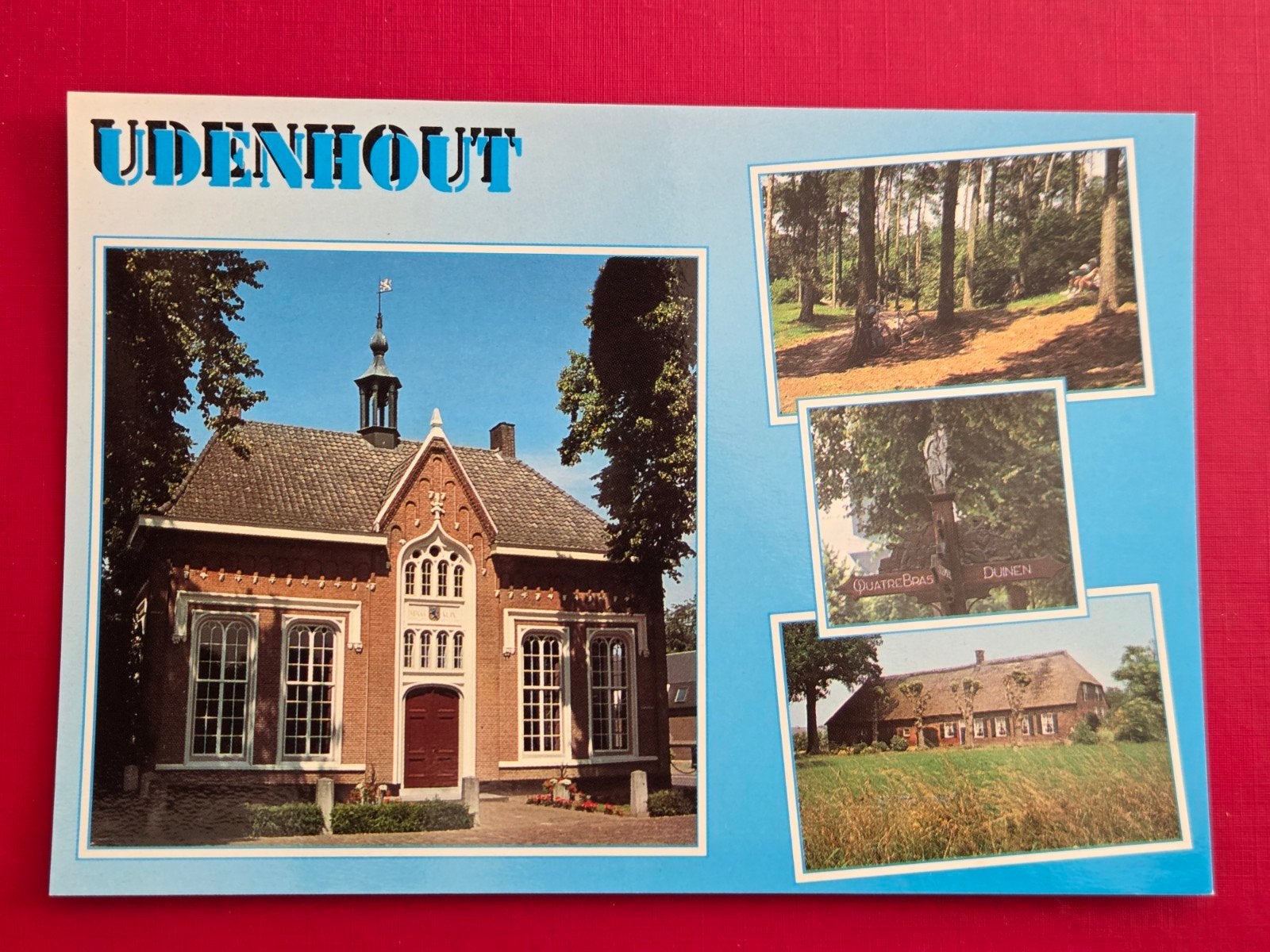 Udenhout bij Berkel-Enschot 4-luik met Duinen, Verzamelen, Ophalen of Verzenden, 1960 tot 1980