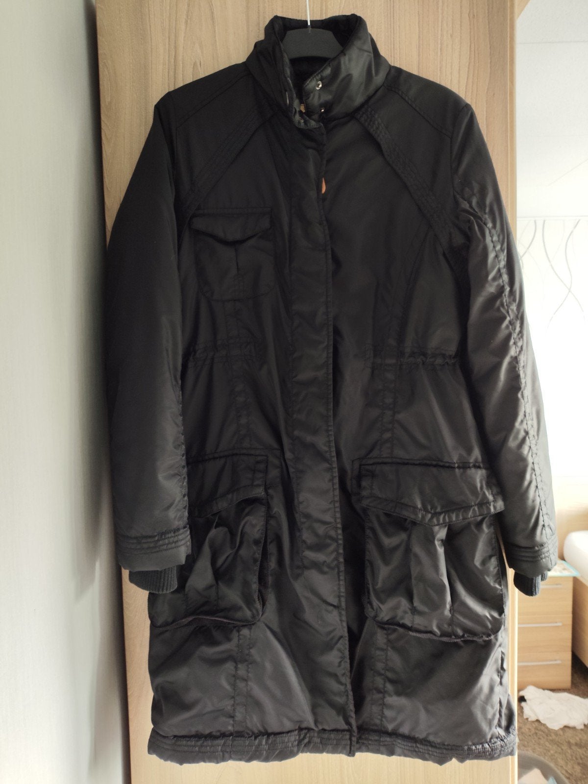 Zwarte winterjas van Eddy's Jackets, maat L, Kleding | Dames, Zwart, Maat 42/44 (L), Ophalen of Verzenden, Eddy's Jackets