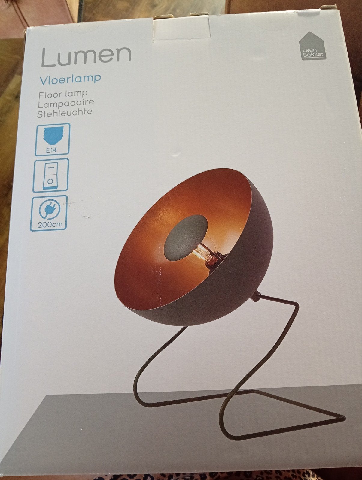 Nieuwe Leen Bakker Lumen vloerlamp - nog in de doos!, Ophalen, 200 cm of meer, E14 (klein), Nieuw