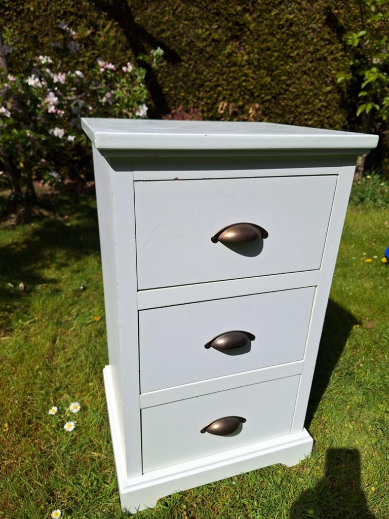 Ladekastje met 3 laden - Wit, Huis en Inrichting, Kasten | Ladekasten, Ophalen, Minder dan 50 cm, Gebruikt, 3 of 4 laden