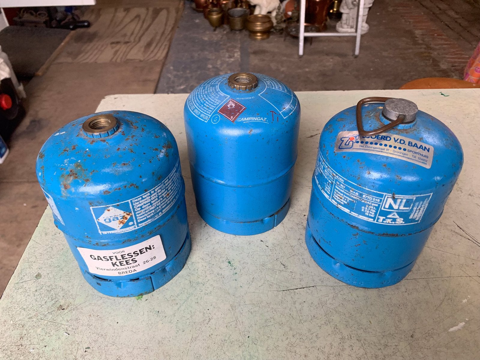 Diverse Campinggaz gasflessen, Ophalen, Zo goed als nieuw