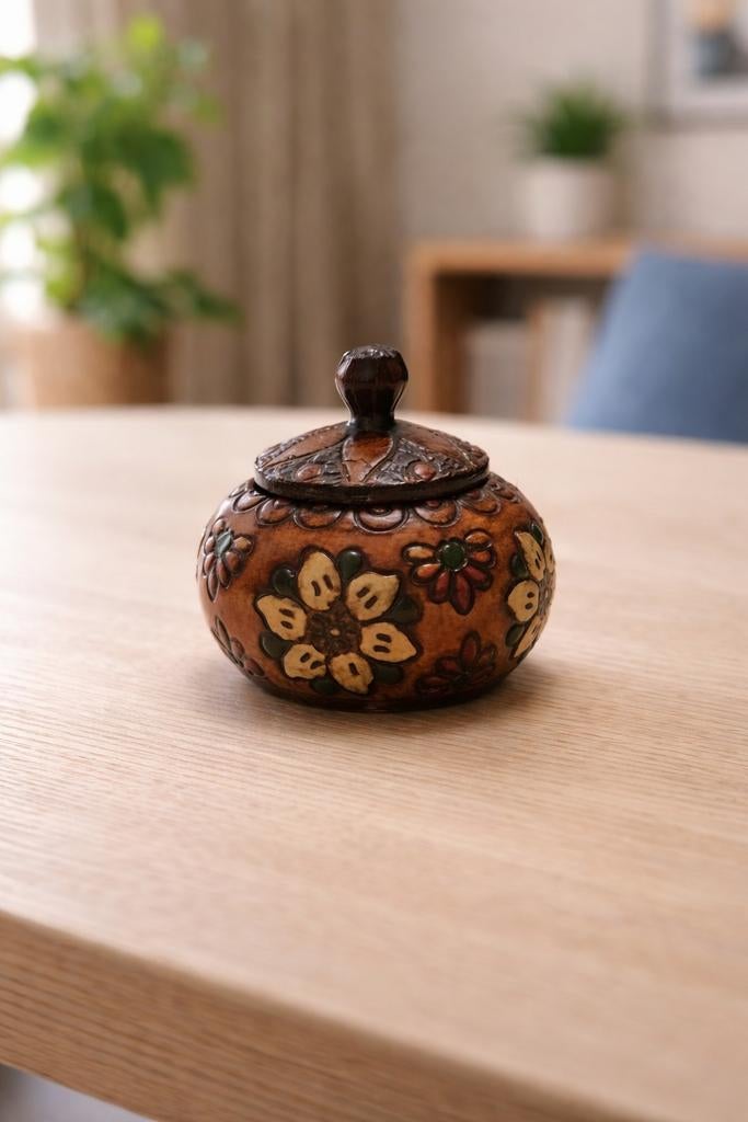 Decoratieve kleine pot met bloemenpatroon, Ophalen of Verzenden