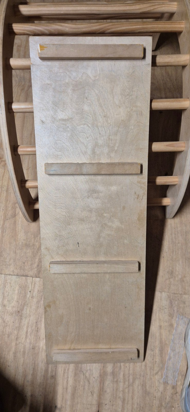 Houten klimrek met glijbaan/loopbrug voor kinderen, Ophalen, Gebruikt, Glijbaan