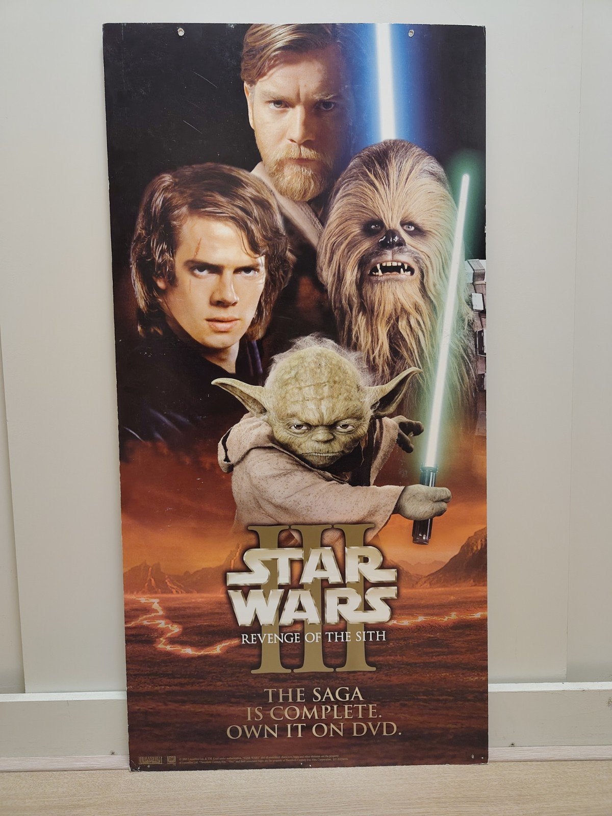 Star Wars III: Revenge of the Sith - Karton Display / Poster, Ophalen, Deurposter of groter, Film en Tv, Rechthoekig Staand