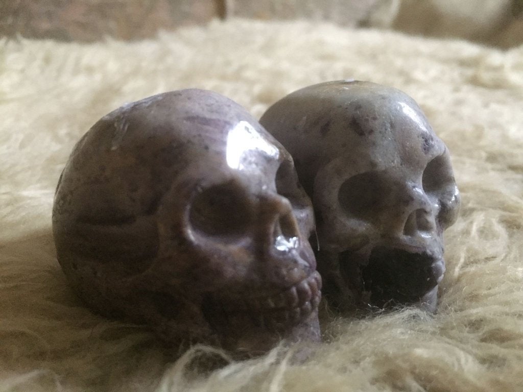 Kristallen Schedel van Paars Sugiliet, Ophalen of Verzenden, Mineraal