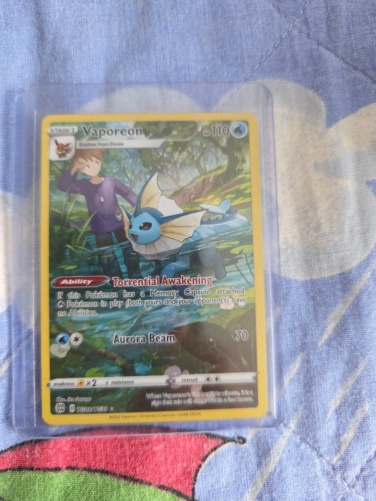 Vaporeon TG02 Brilliant Stars, Ophalen of Verzenden, Zo goed als nieuw, Losse kaart