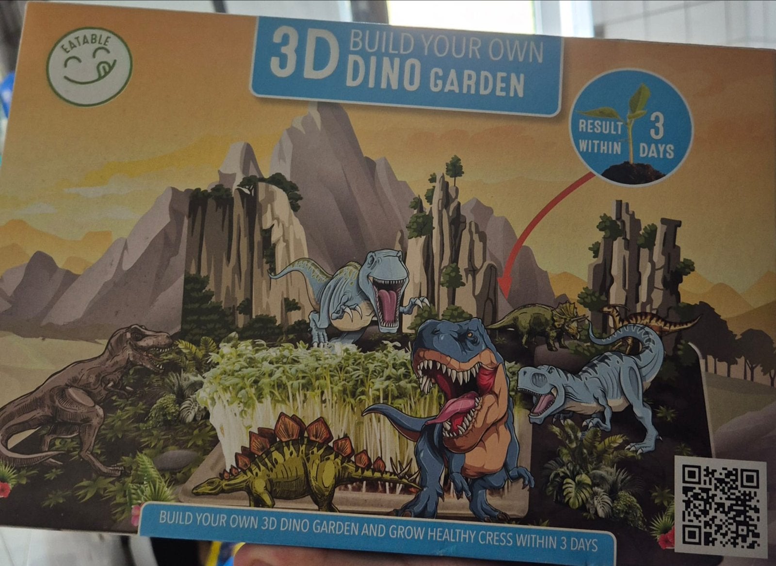 3D Dino Tuin Kweekset - Kweek je eigen eetbare tuinkers, Dieren, Nieuw, Meerkleurig, Ophalen of Verzenden