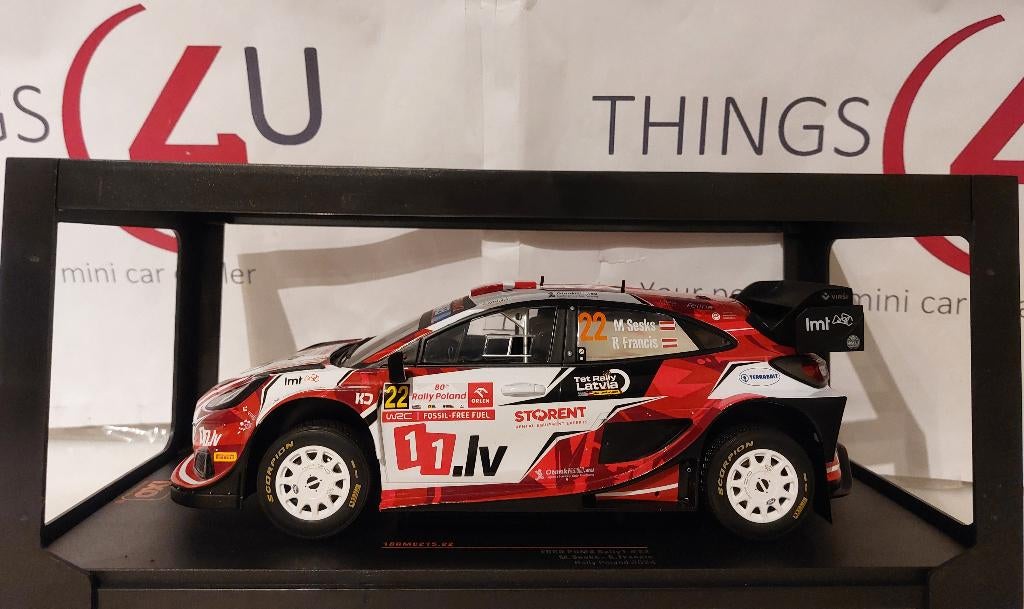 Ixo 1:18 Ford Puma Rally 1 No.22, Rally Polen 2024 Sesks, Hobby en Vrije tijd, Modelauto's | 1:18, Ophalen of Verzenden, Nieuw