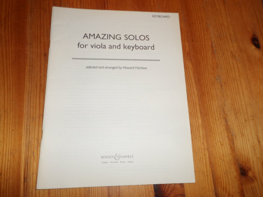 Amazing solos - viola and keyboard - howard harrison, Gebruikt, Keyboard, Ophalen of Verzenden, Artiest of Componist