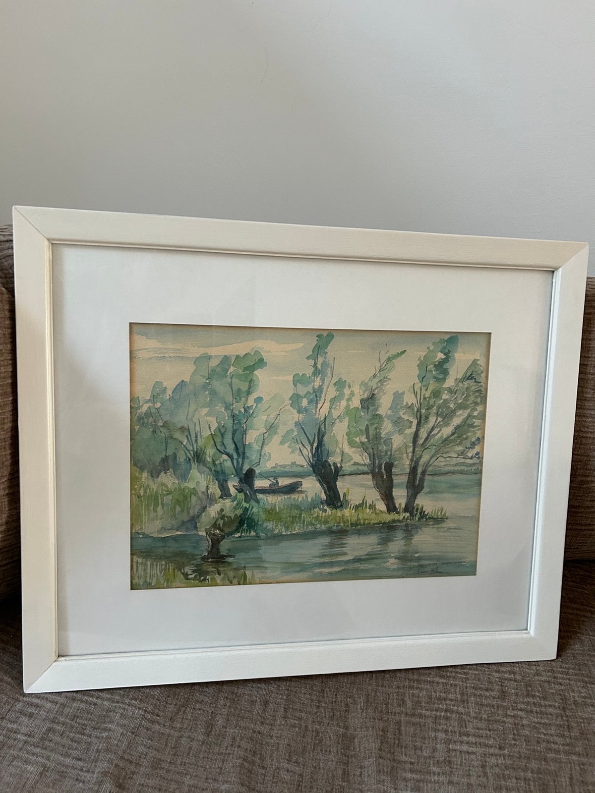 Aquarel schilderij Biesbosch Geertruidenberg, Ophalen, Schilderij, Aquarel