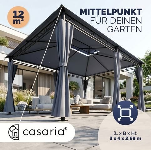 Partytent paviljoen pagodetent 3x4m Antraciet GRATIS BEZORGD, Verzenden, Minder dan 4 meter, Nieuw, Nvt