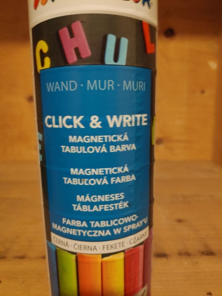 Magneet-Schoolbordverf Spuitbus MatZwart, Ophalen of Verzenden, Zwart, Lak