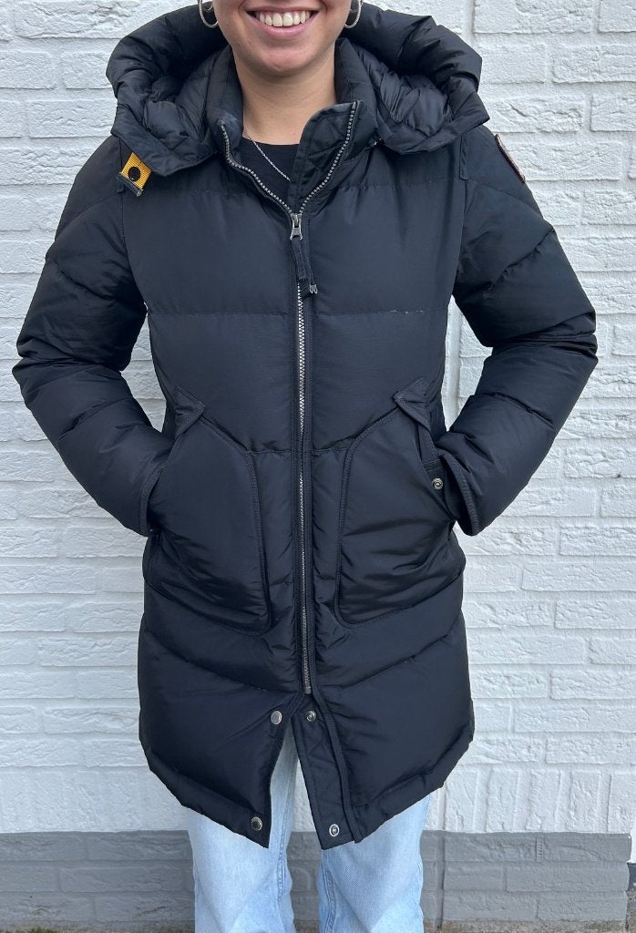 PARAJUMPERS  LONG BEAR - PARKA MET CAPUCHON, Ophalen, Zwart, Parajumpers, Zo goed als nieuw