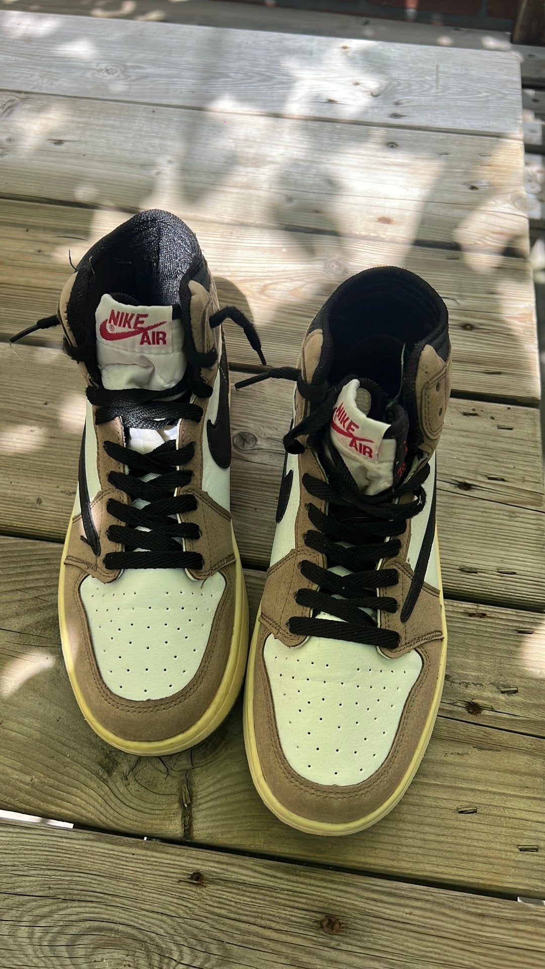 Nike air hoog sneaker 39 24,5 cm bruin, Kleding | Dames, Schoenen, Ophalen of Verzenden, Zo goed als nieuw, Bruin, Sneakers of Gympen