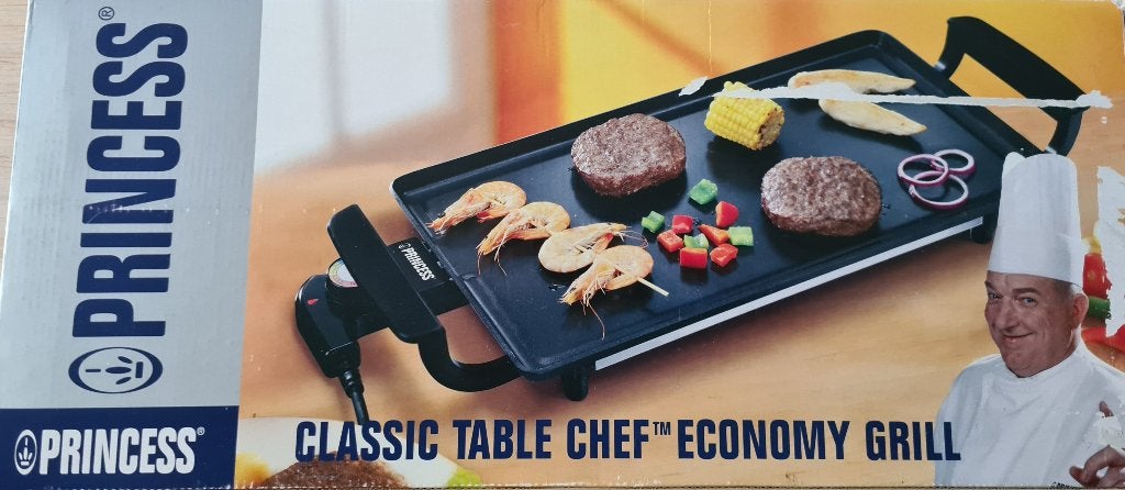 Princess Classic Table Chef Economy Grill, Witgoed en Apparatuur, Grillplaten, Ophalen, Zo goed als nieuw, Tafelgrill