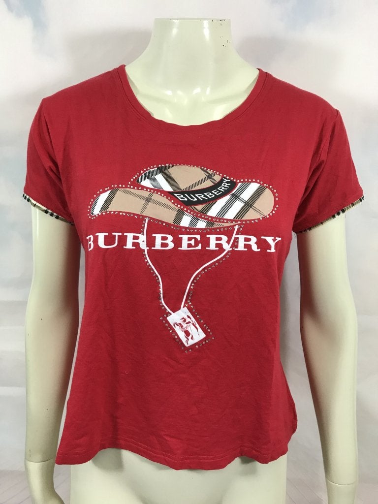 Burberry rood shirt maat XL (1C1), Tweedehands verkoop, Tweedehands verkoop, Maat 46/48 (XL) of groter, Ophalen of Verzenden