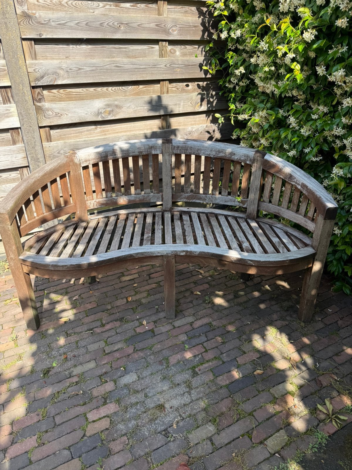 Tuinbank teakhout, Tuin en Terras, Ophalen, Gebruikt, Teakhout